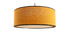 Lampada a sospensione in lino giallo senape e fibra di rafia D50 cm TRAVES