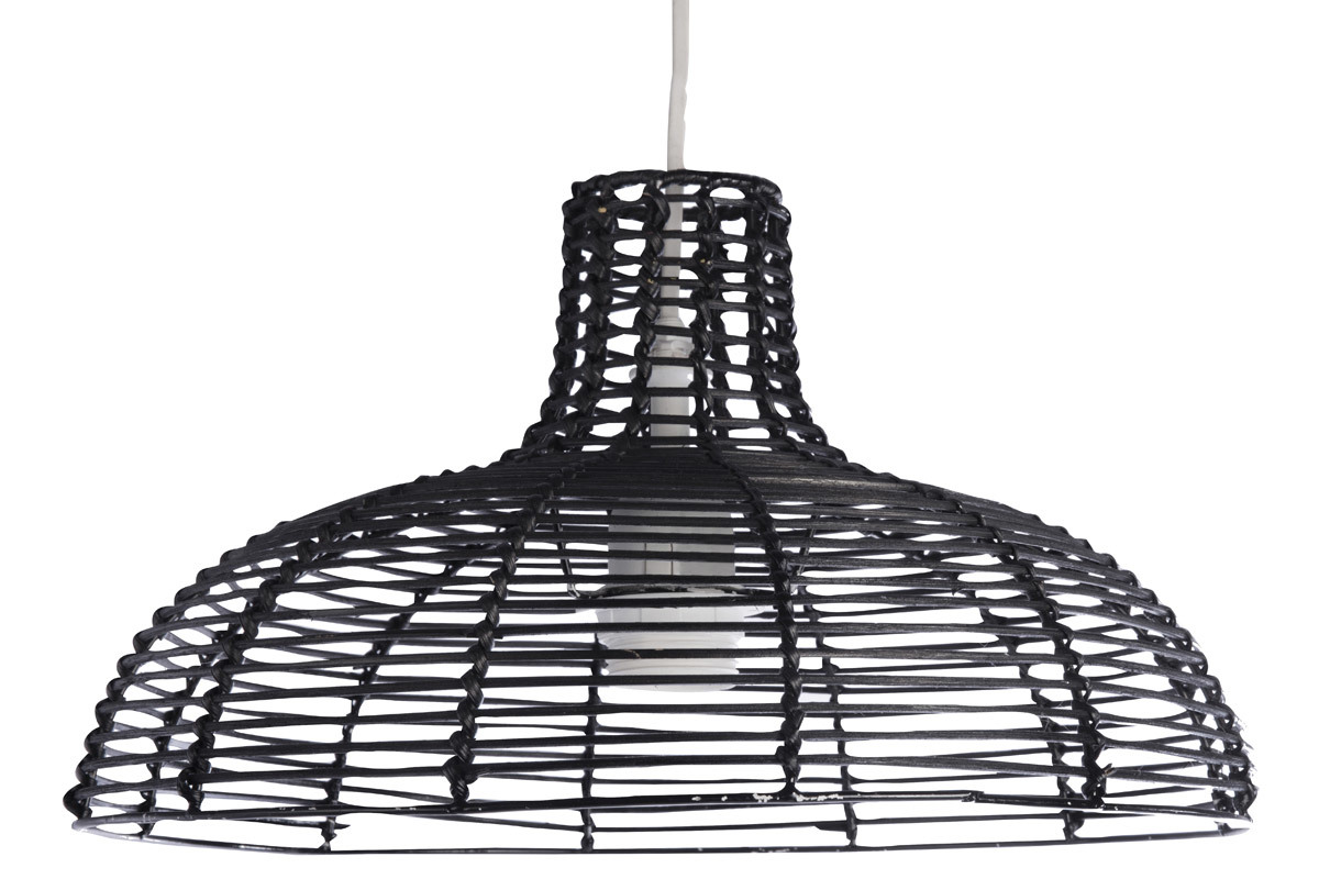 Lampada da soffitto design in bambu' nero CUP