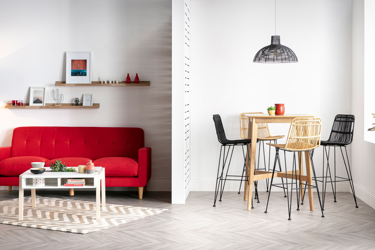 Lampada da soffitto design in bambu' nero CUP