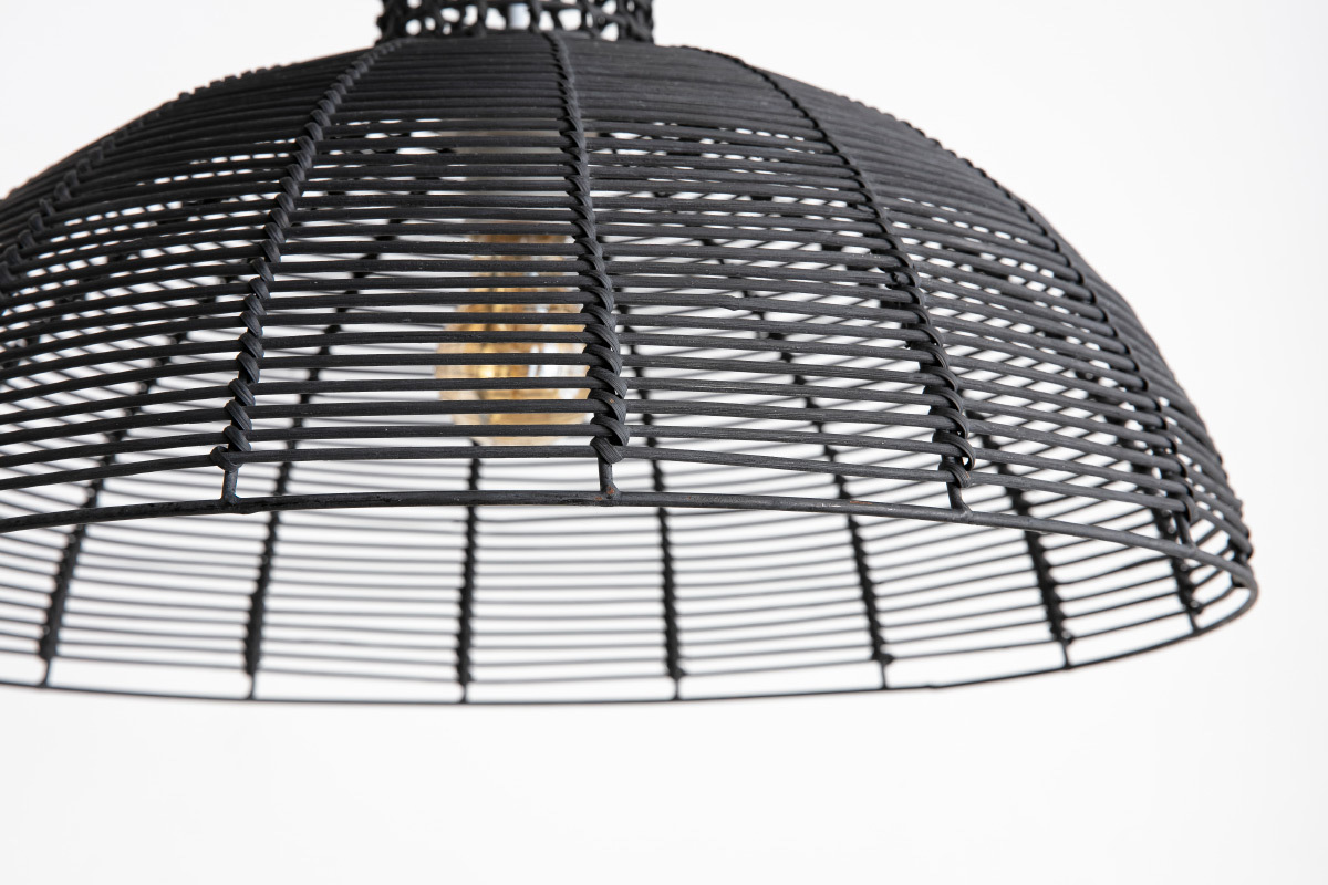Lampada da soffitto design in bambu' nero CUP