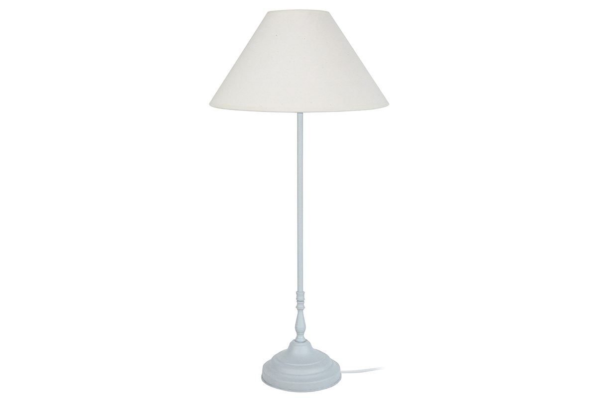 Lampada da tavolo design in acciaio Bianco con cerussa HOLIDAYS