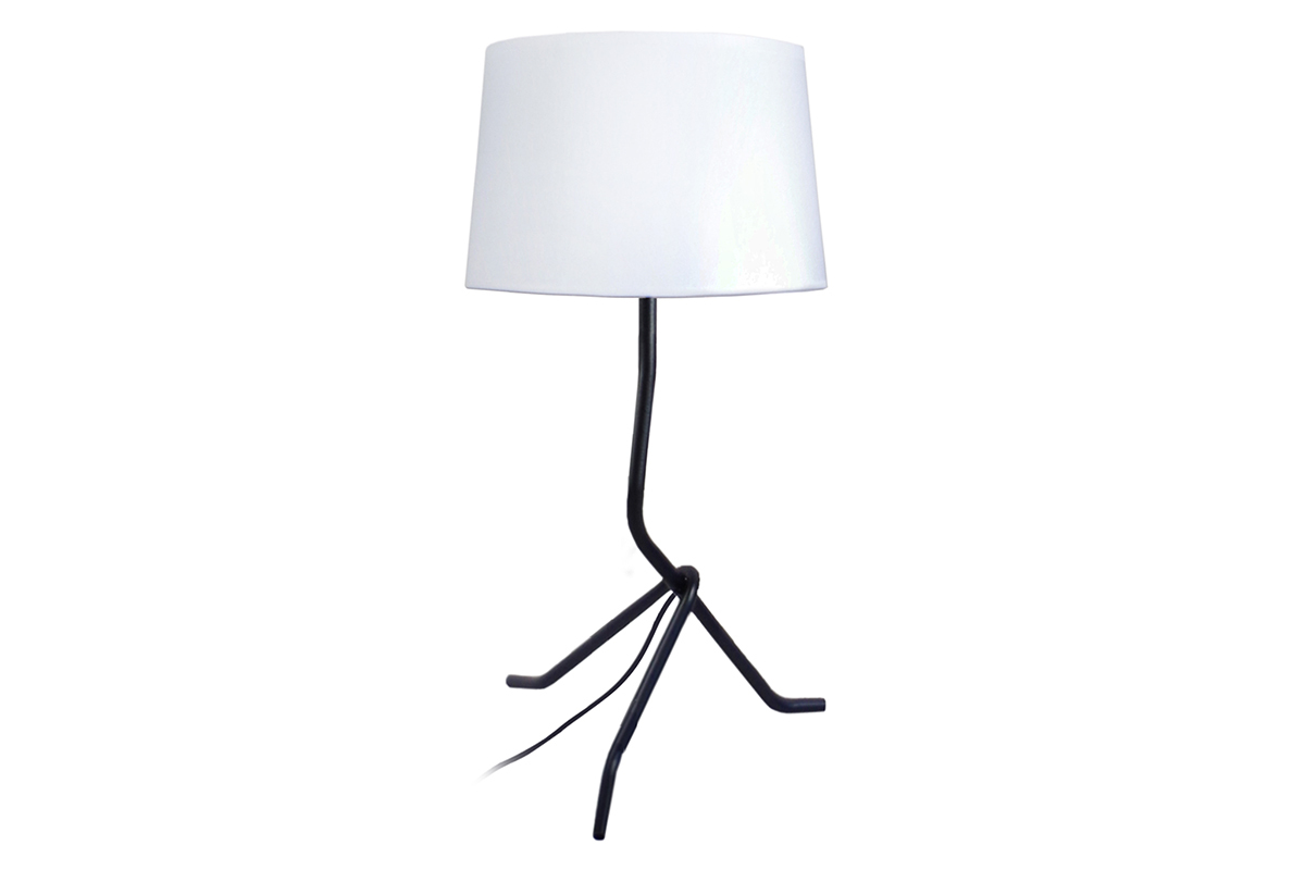 Lampada da tavolo design in acciaio Bianco DANDY