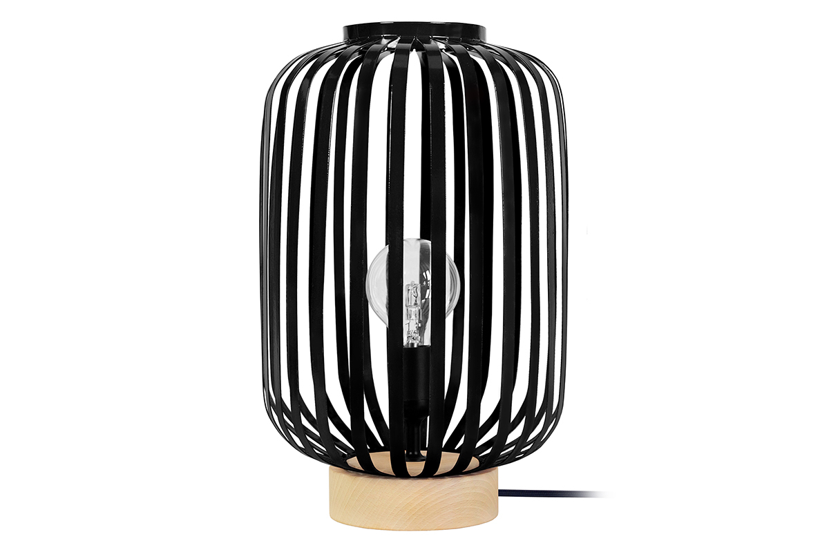 Lampada da tavolo design in acciaio Nero ALVEOL