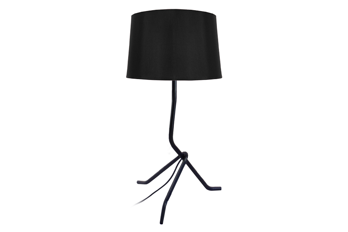 Lampada da tavolo design in acciaio Nero DANDY