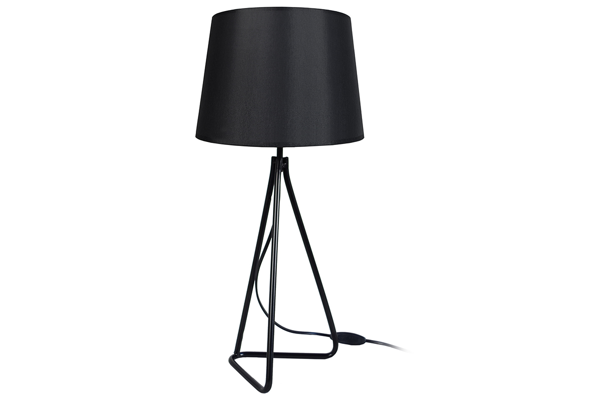 Lampada da tavolo design in acciaio Nero LADY