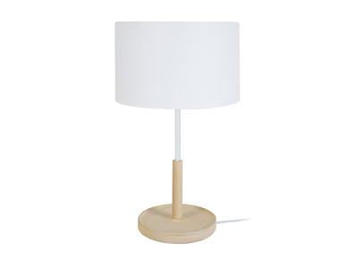 Lampada da tavolo design in legno Bianco ELIOT