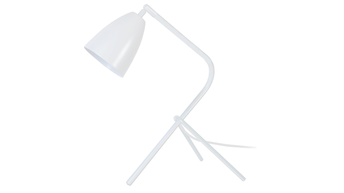 Lampada da tavolo design in metallo Bianco FRIDAY