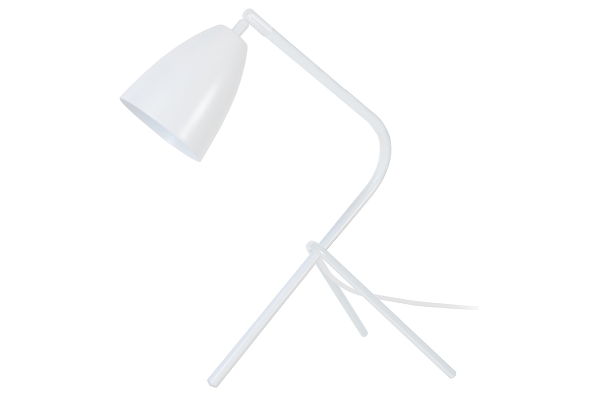 Lampada da tavolo design in metallo Bianco FRIDAY