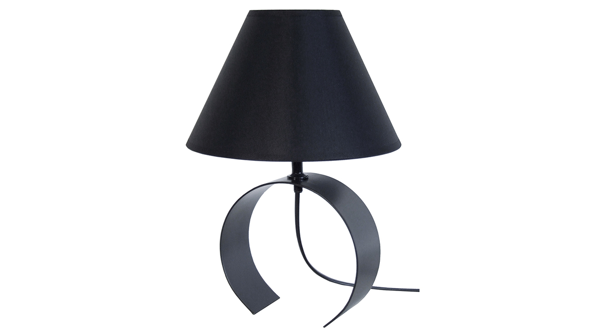Lampada da tavolo design in metallo Nero CIRCLE