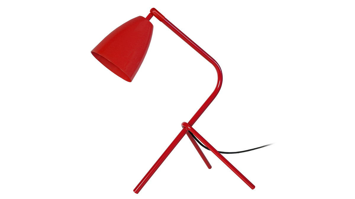 Lampada da tavolo design in metallo Rosso FRIDAY