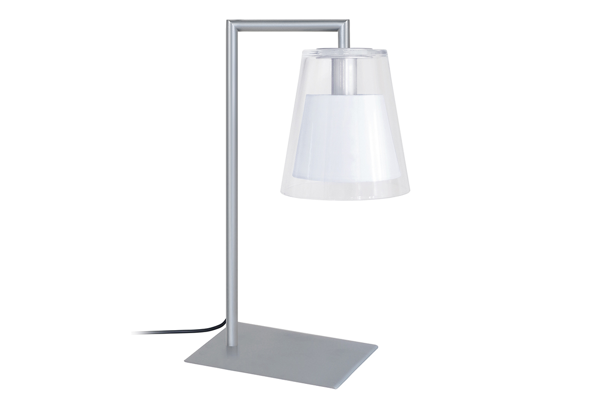 Lampada da tavolo design in vetro e metallo Bianco ACROSS