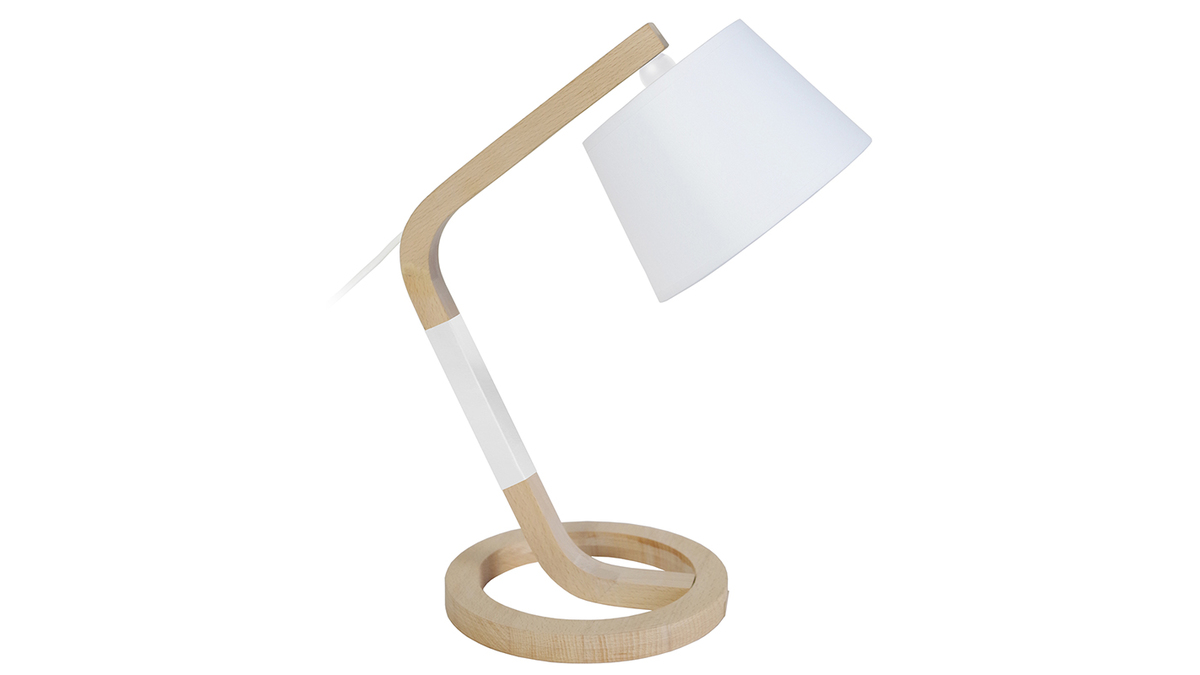 Lampada da tavolo design piede a forma di cerchio Bianco TWIST