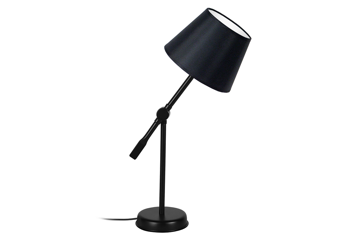 Lampada da tavolo design snodata in acciaio Nero LUCIO
