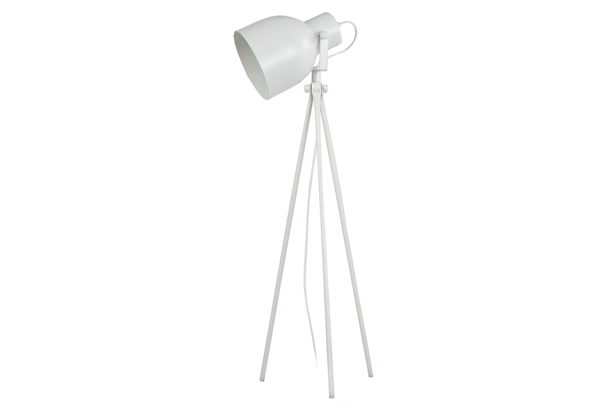 Lampada da tavolo design treppiede in acciaio Bianco CITY