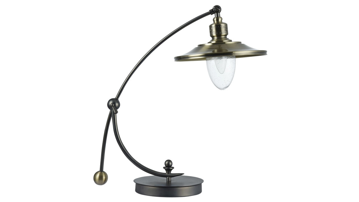 Lampada da tavolo, di design, in metallo, bronzo, modello: MARVIN