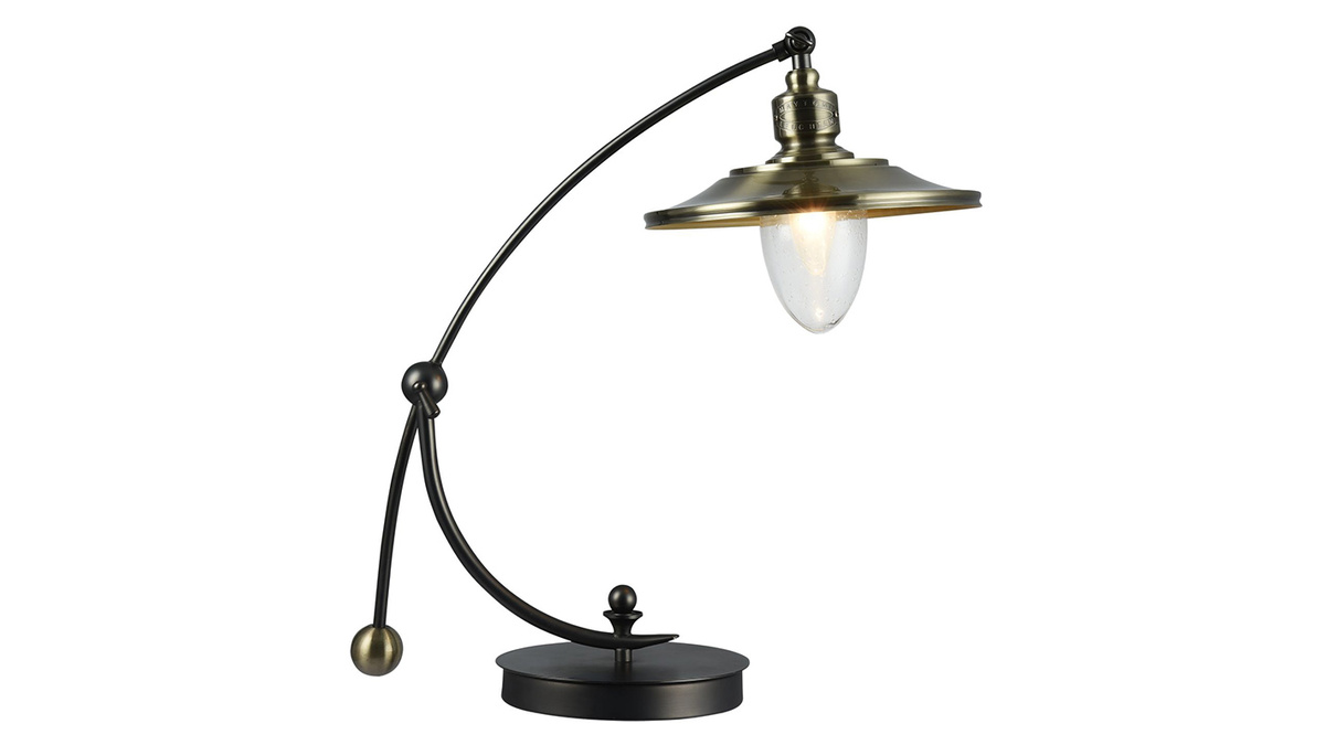 Lampada da tavolo, di design, in metallo, bronzo, modello: MARVIN