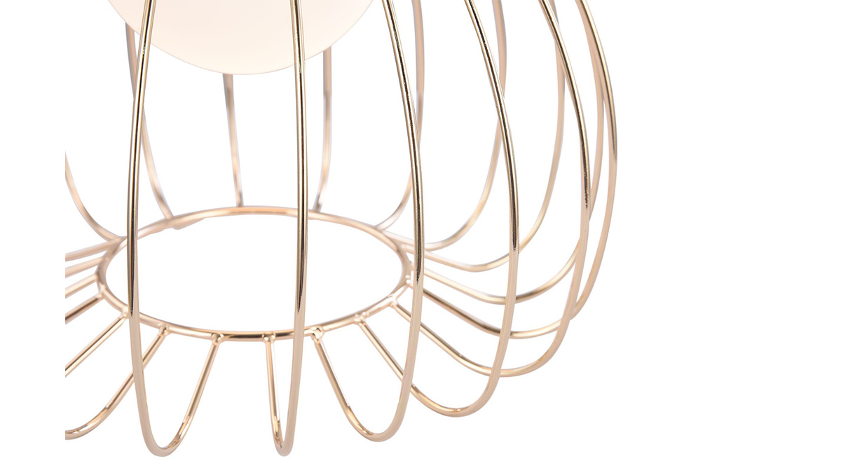 Lampada da tavolo, di design, in metallo dorato, modello: POLLY