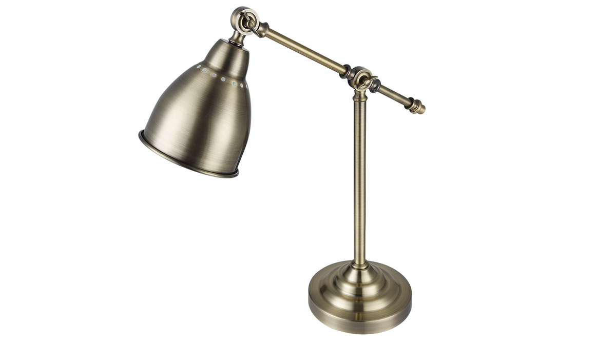 Lampada da tavolo, di design, in metallo ottone, modello: PROJECT