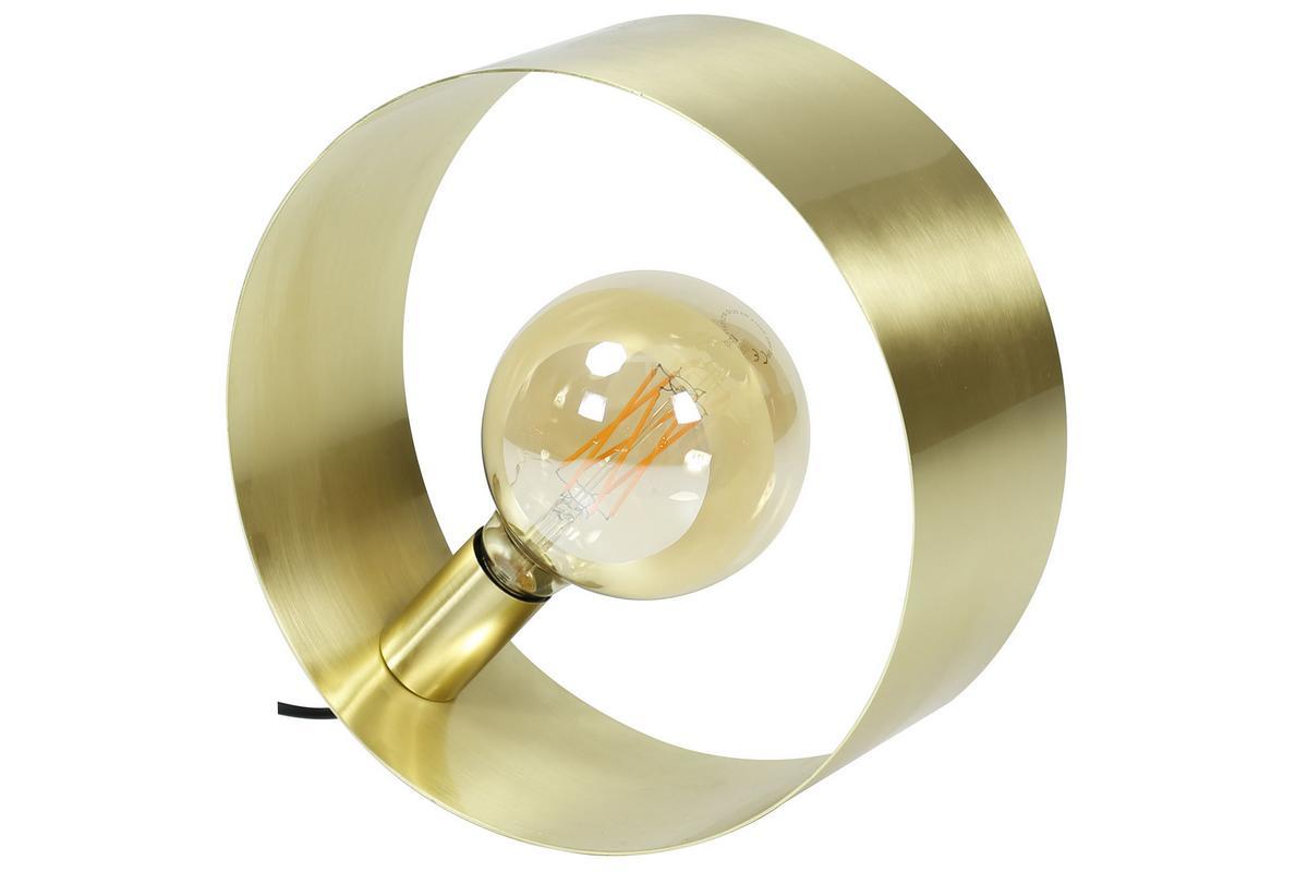 Lampada da tavolo H30 cm metallo dorato spazzolato ORIA