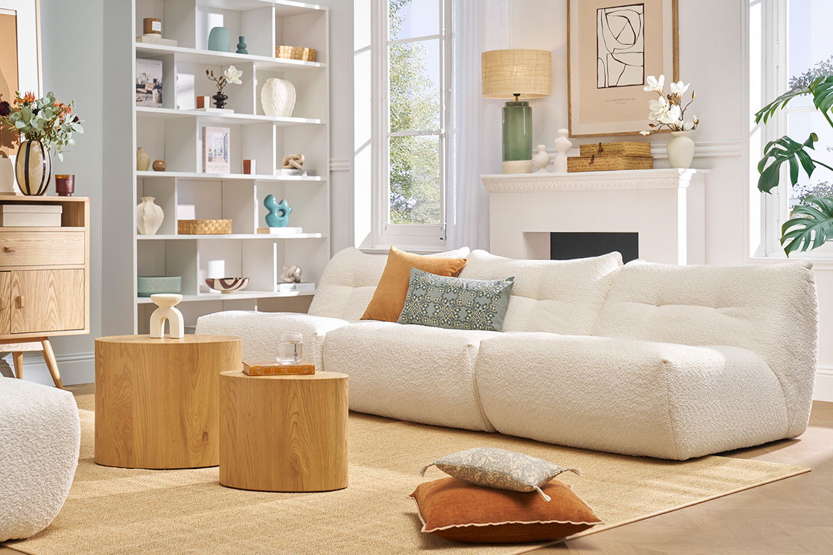 Lampada da tavolo in ceramica verde con paralume in rattan H64 cm MAJES