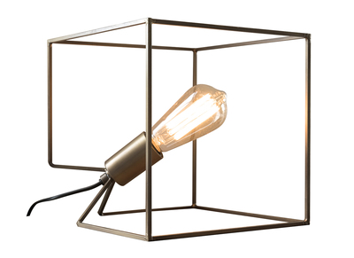 Lampada da tavolo in metallo e finitura bronzo antico CORNER