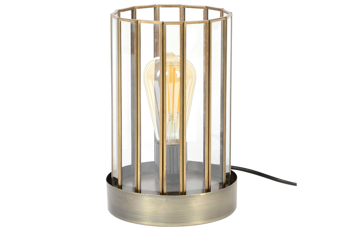 Lampada da tavolo industriale in metallo bronzo CANOPY