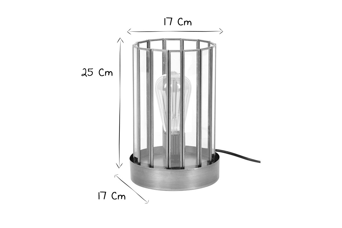 Lampada da tavolo industriale in metallo bronzo CANOPY