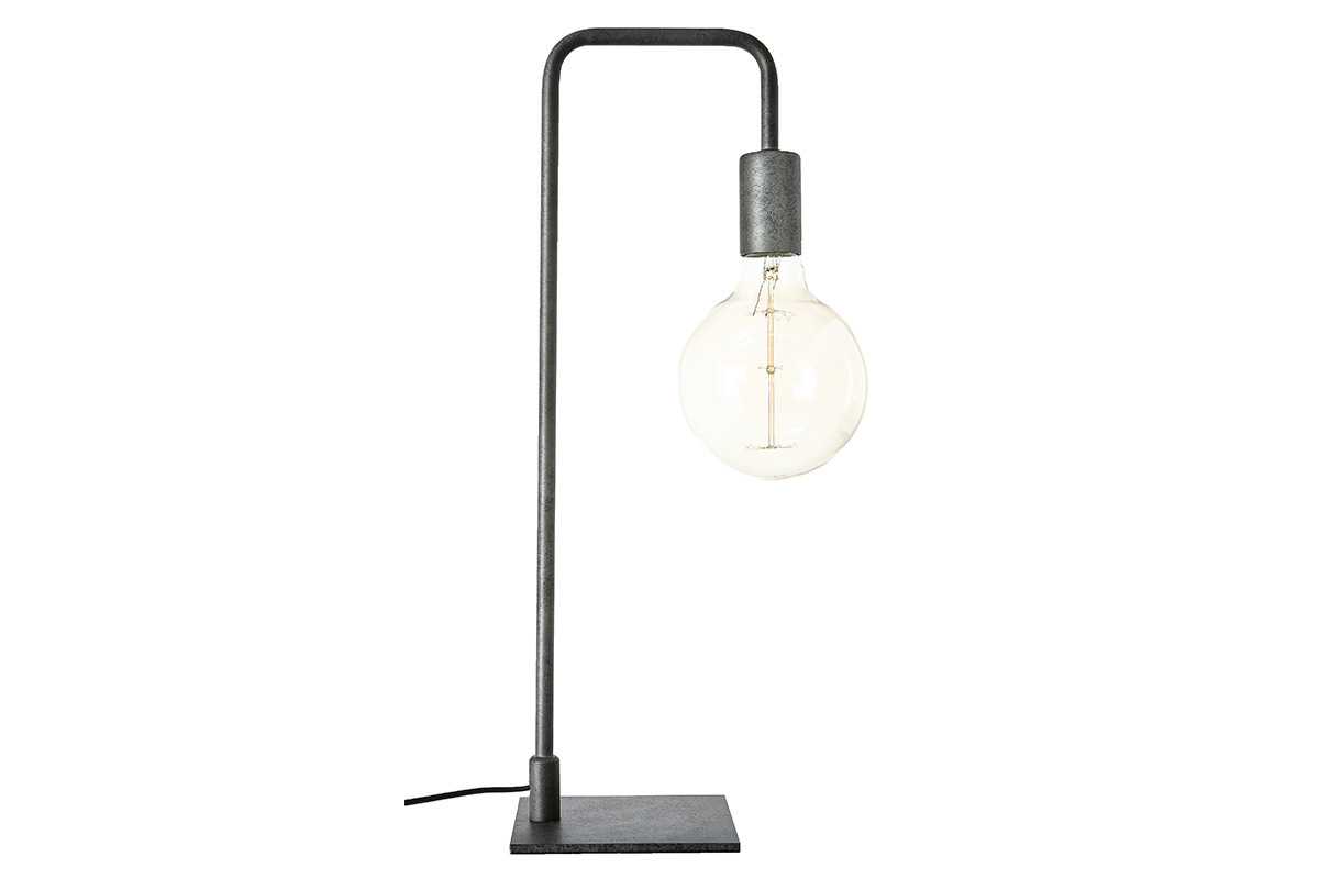 Lampada da tavolo industriale in metallo nero GARBI