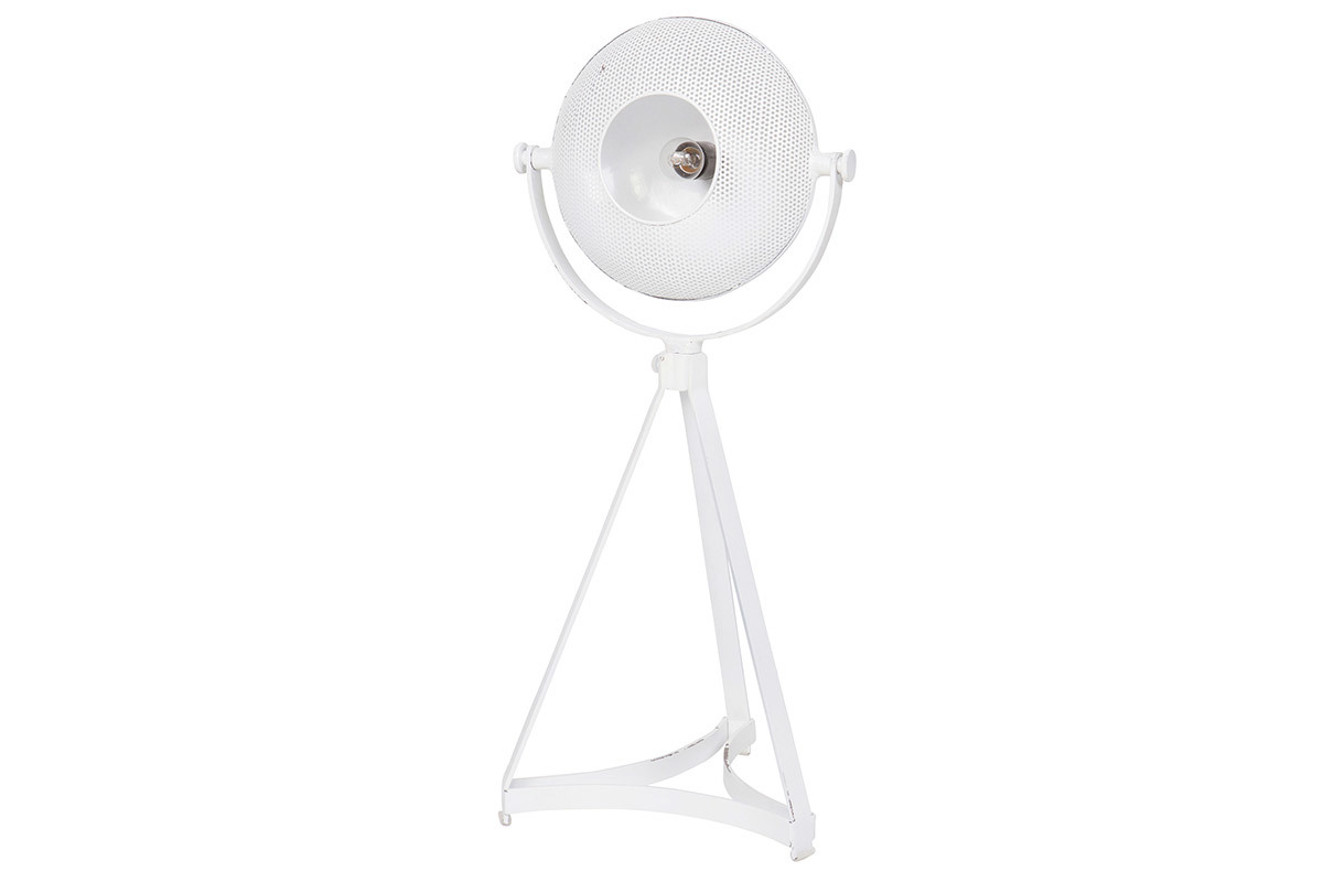 Lampada da tavolo industriale metallo grigio BLOUM