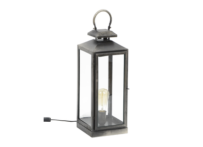 Lampada da tavolo lanterna argento antico LANTERNA - Lampada da tavolo lanterna argento antico LANTERNA