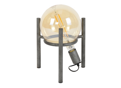 Lampada da tavolo moderna metallo argento antico MARS - Lampada da tavolo moderna metallo argento antico MARS