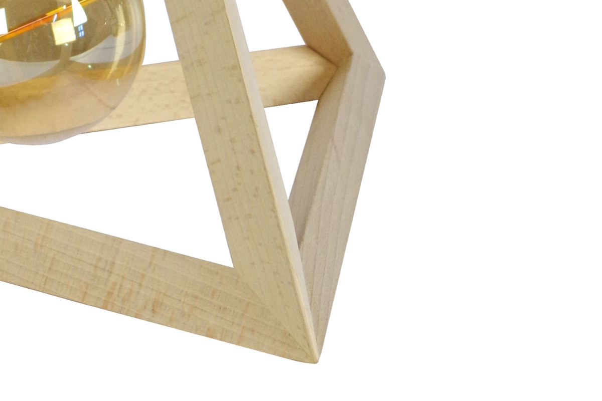 Lampada da tavolo piramidale di legno DUNE