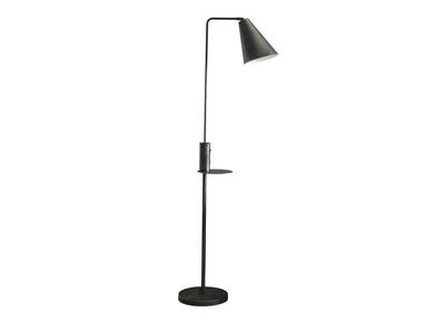 Lampada da terra con caricatore USB in metallo carbonio DARYL - Lampada da terra con caricatore USB in metallo carbonio DARYL
