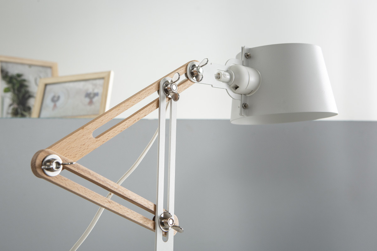 Lampada da terra design in metallo Bianco BILLY