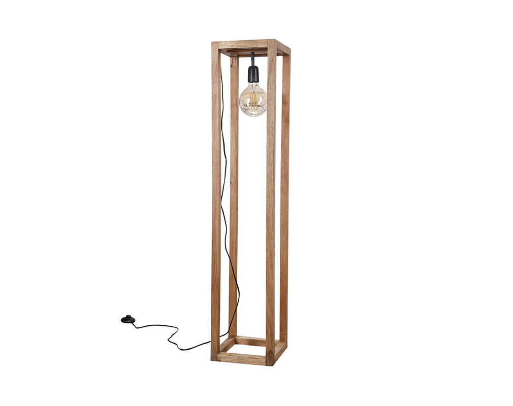 Lampada Da Terra Da Design In Legno Di Rovere Fatta A Mano In Italia