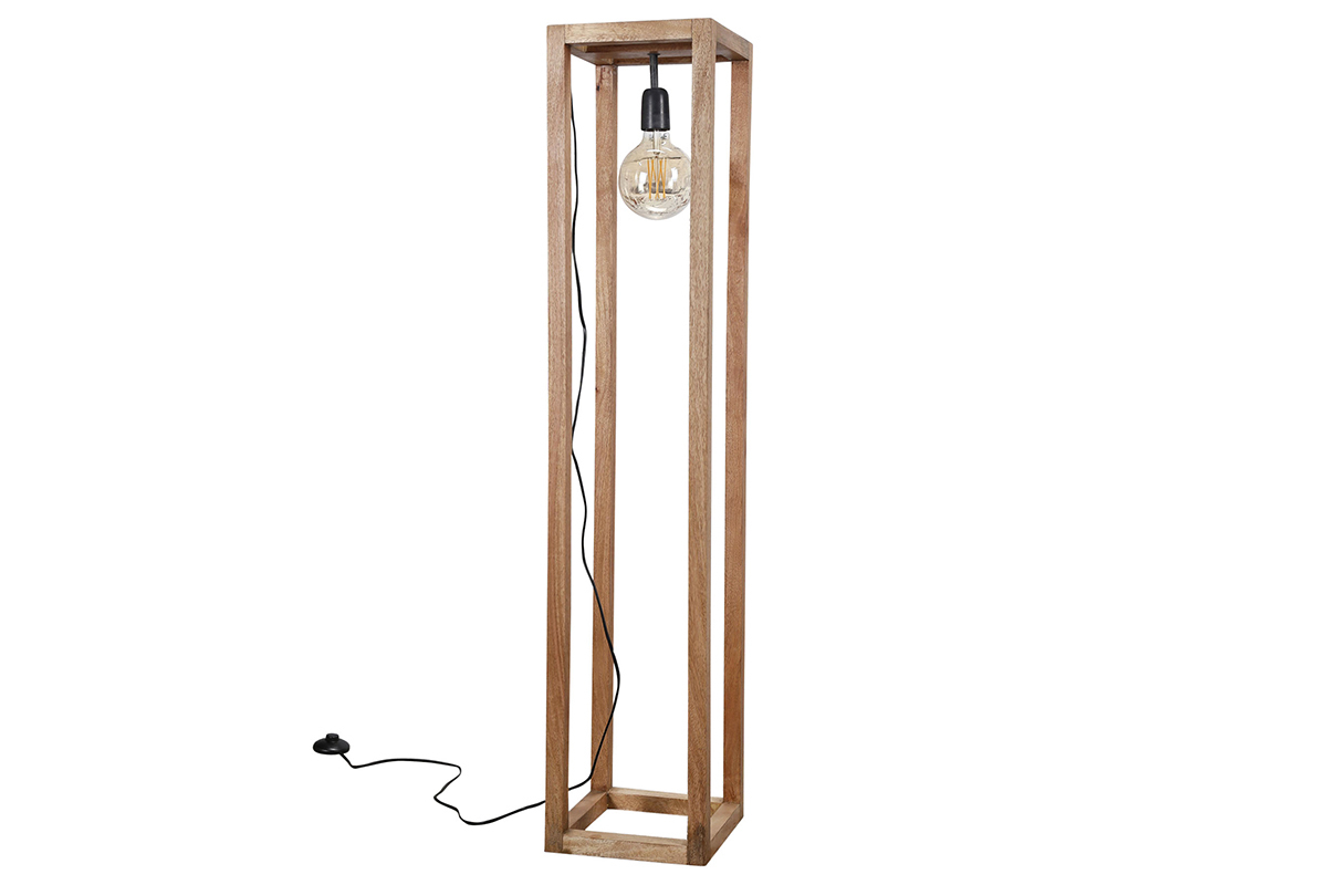 Lampada da terra in legno di mango BOSCO