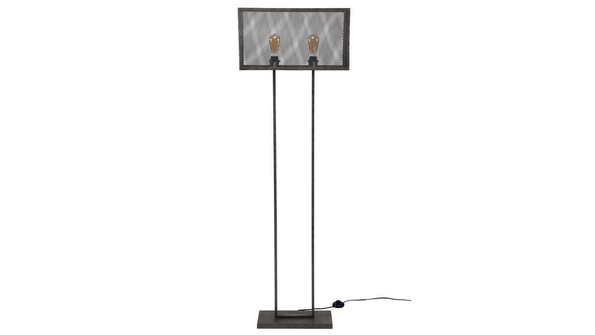 Lampada design in metallo invecchiato perforata 2 lampadine GITTER