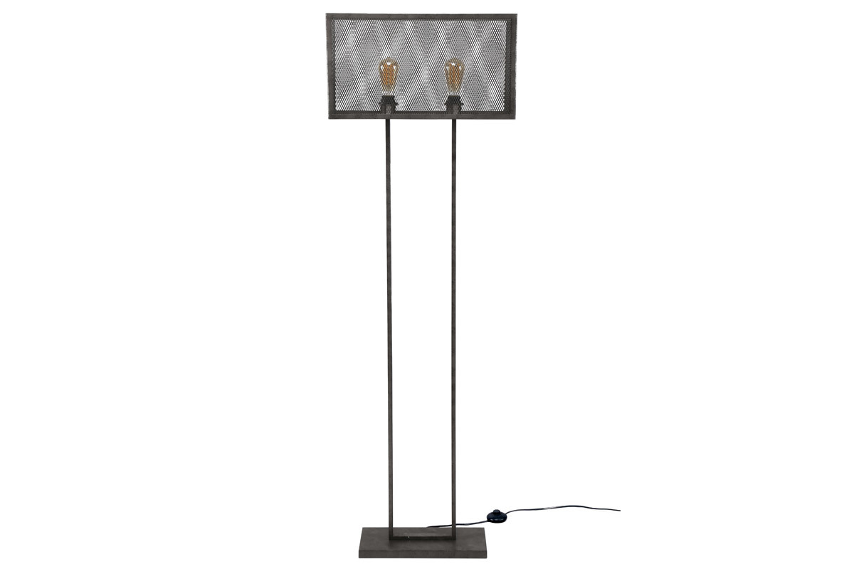 Lampada design in metallo invecchiato perforata 2 lampadine GITTER
