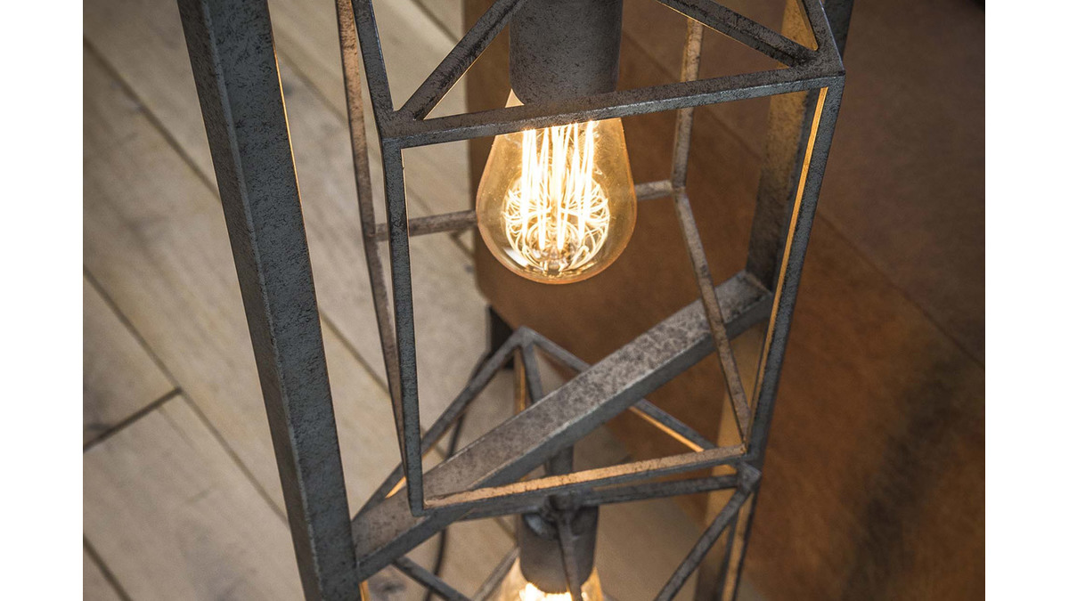 Lampada in metallo antico 4 lampadine QUATRO
