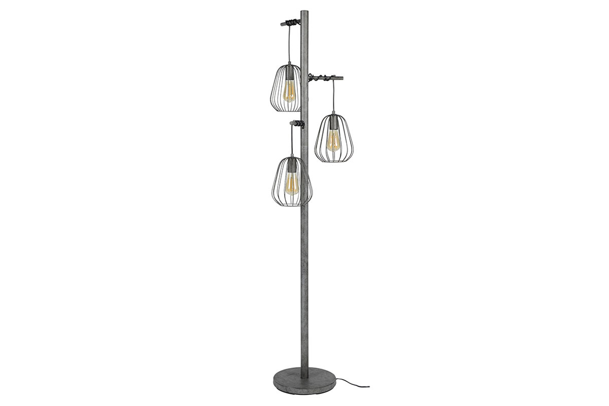 Lampada industriale in metallo finizione argento invecchiato JELLY