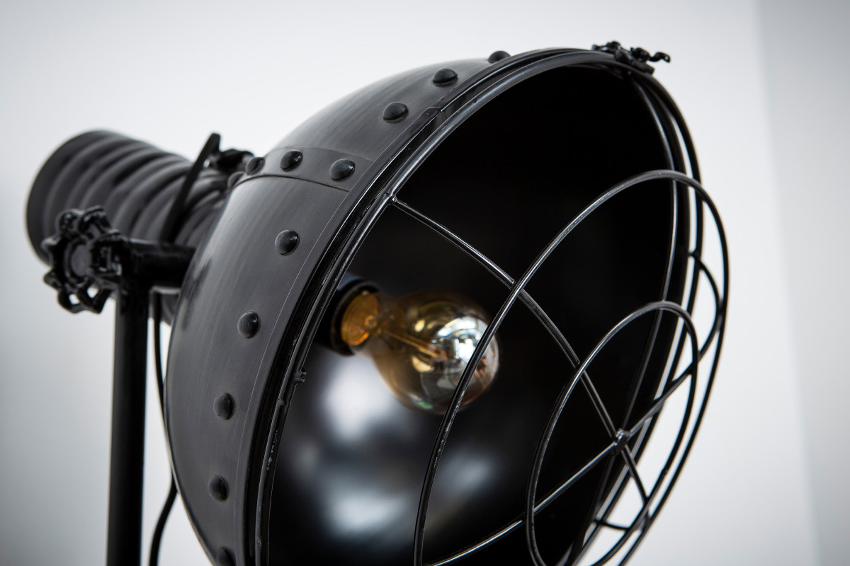Lampada metallo nero vintage industriale FACTORY