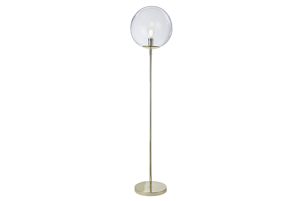 Lampada piede metallo dorato e vetro SOAP