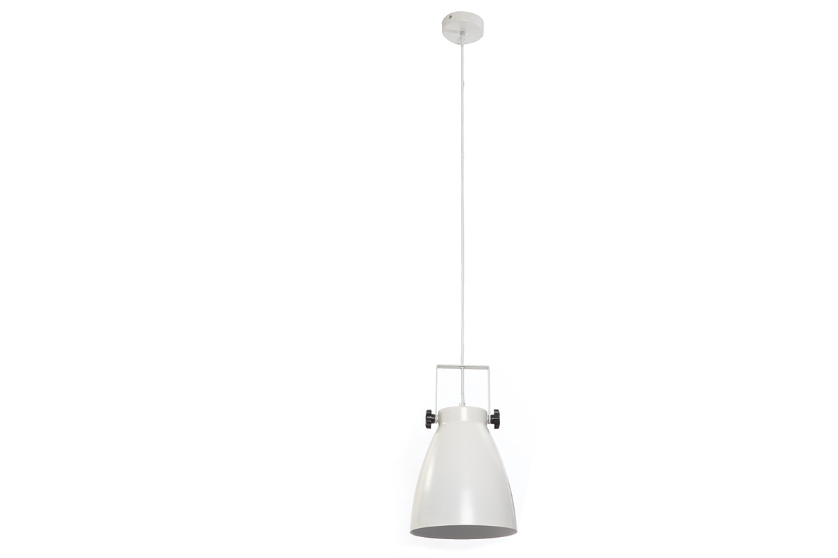 Lampada sospesa industrial bianca LOWIE