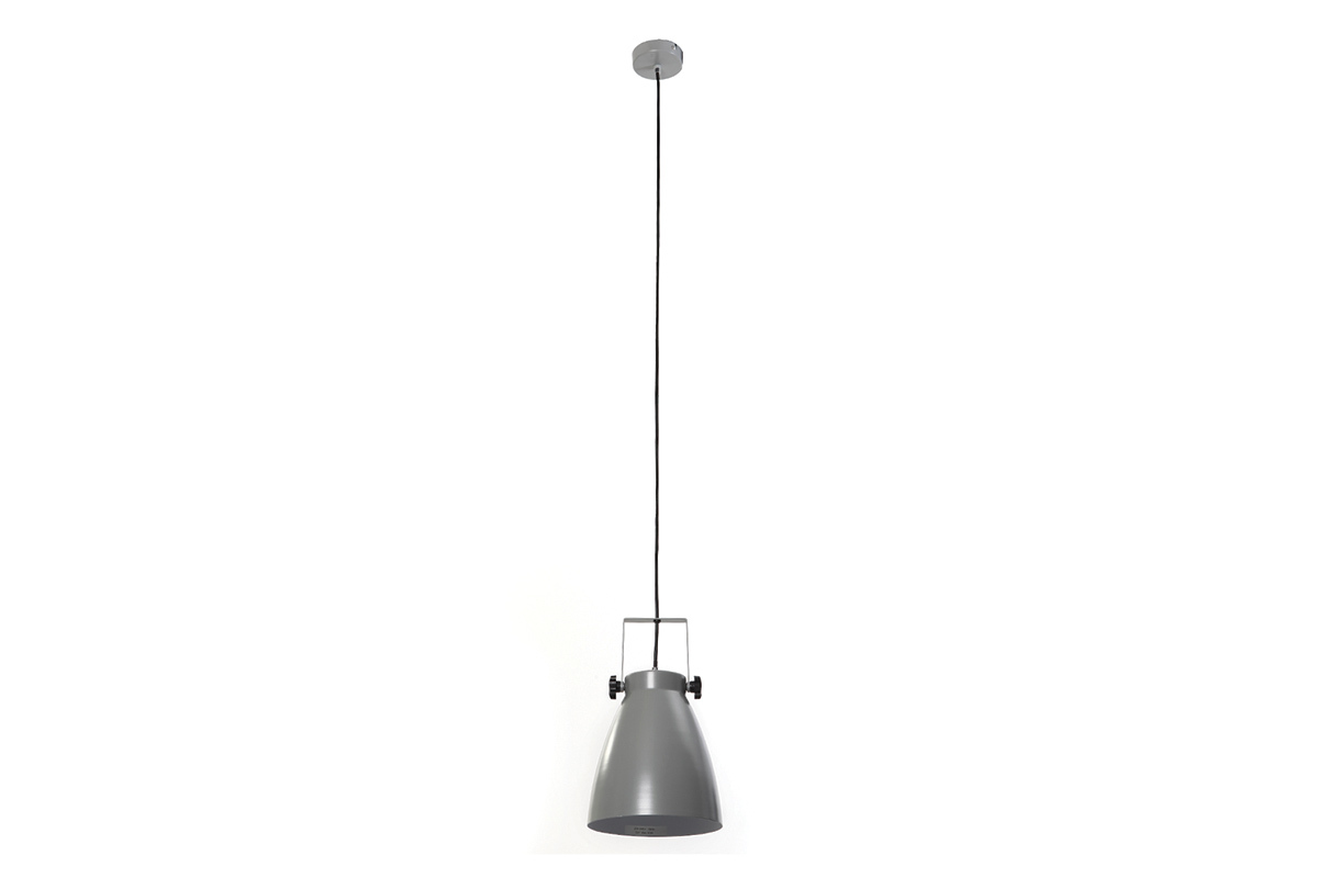 Lampada sospesa industrial grigia LOWIE