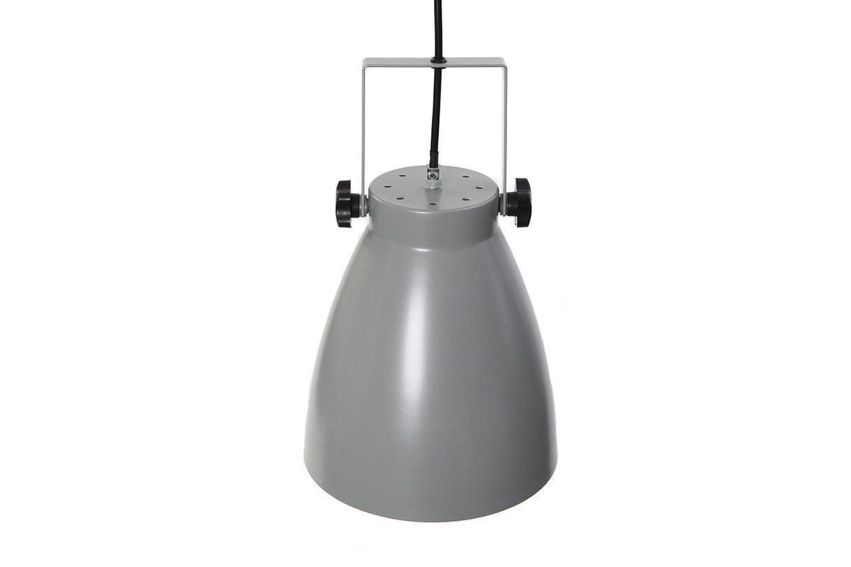 Lampada sospesa industrial grigia LOWIE
