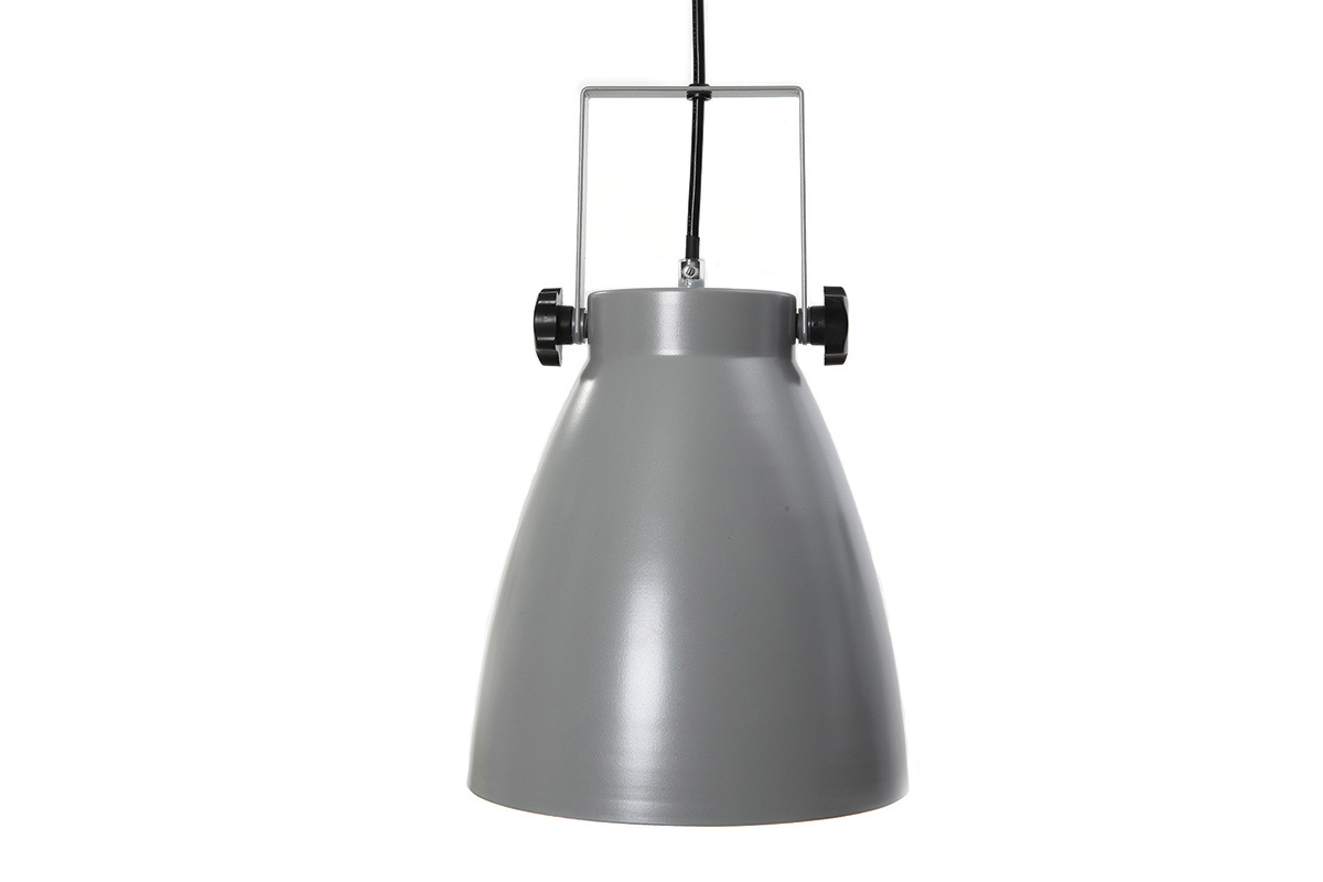 Lampada sospesa industrial grigia LOWIE