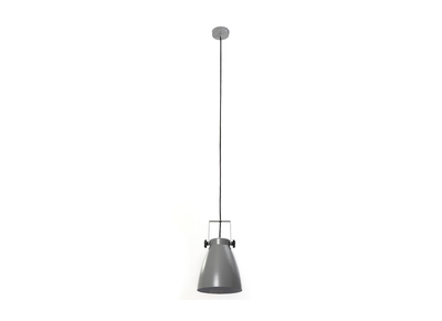 Lampada sospesa industrial grigia LOWIE