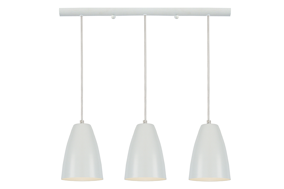 Lampadario a barra design 3 luci Bianco FRIDAY