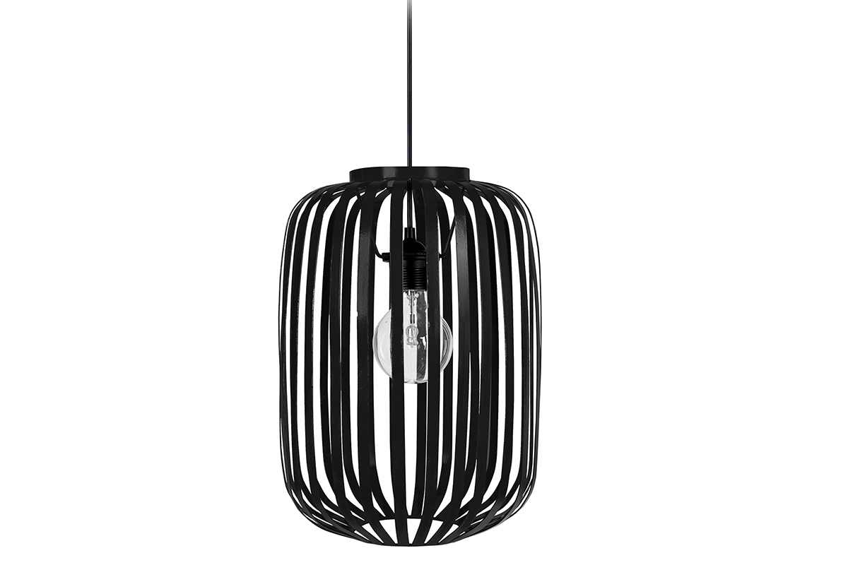 Lampadario design in metallo Nero ALVEOL