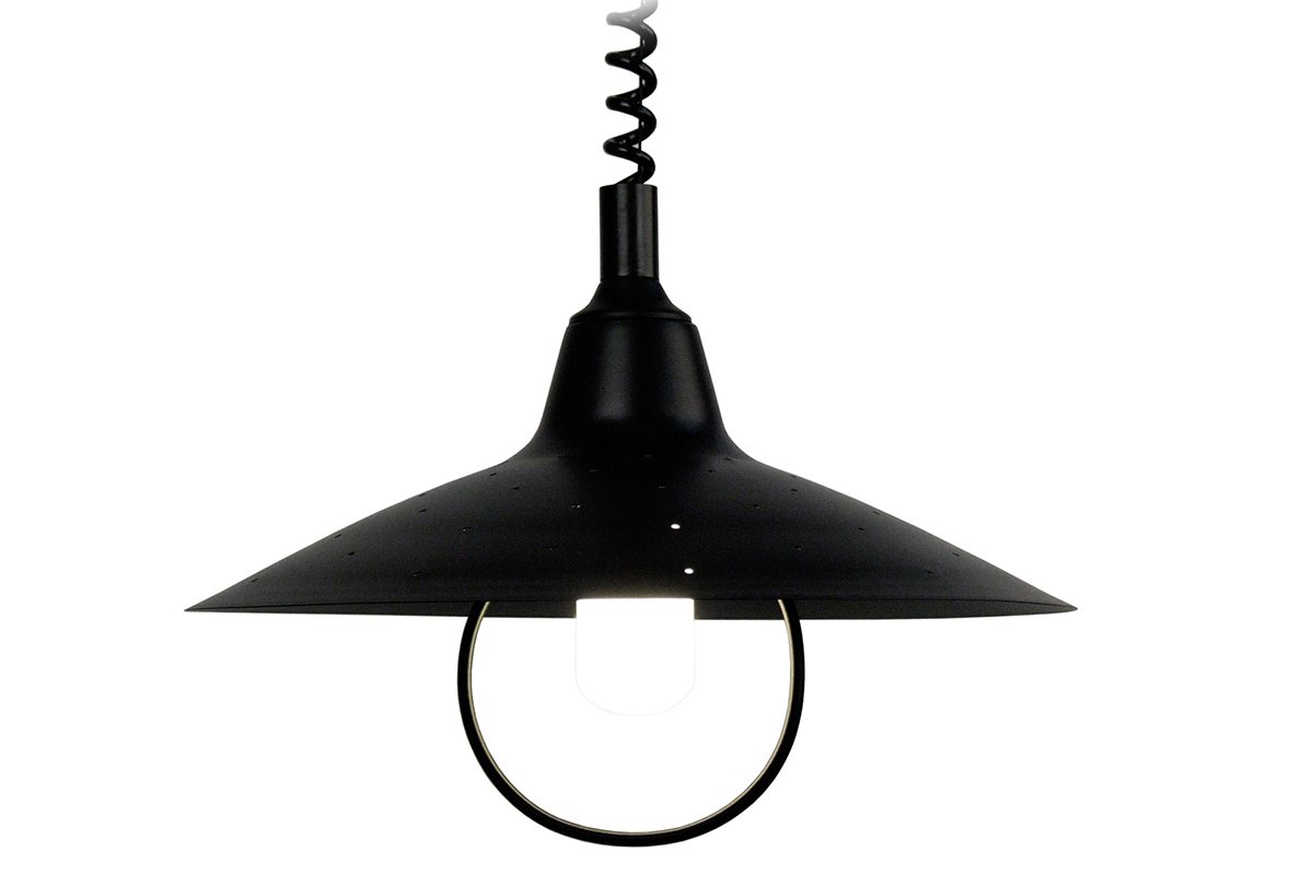 Lampadario design in metallo Nero OLSON